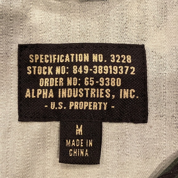 Alpha Industries Green Camouflage Military Jacket - Picture 10 of 16